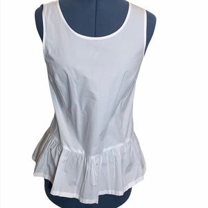 J Crew While Peplum Tank